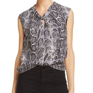 Rebecca Taylor Snake Print Sleevless Top, Size 2